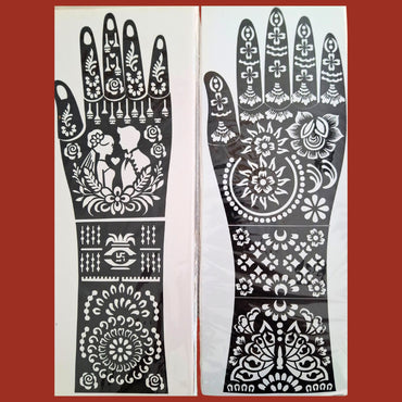 Plantillas de tatuajes de henna | Henna Tattoo (Mehandi) Stencils design stickers 1pcs.