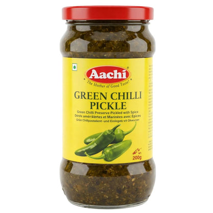 Pickle de Chile verde en rodajas (encurtido) | Green Chilli Pickle 300g Aachi