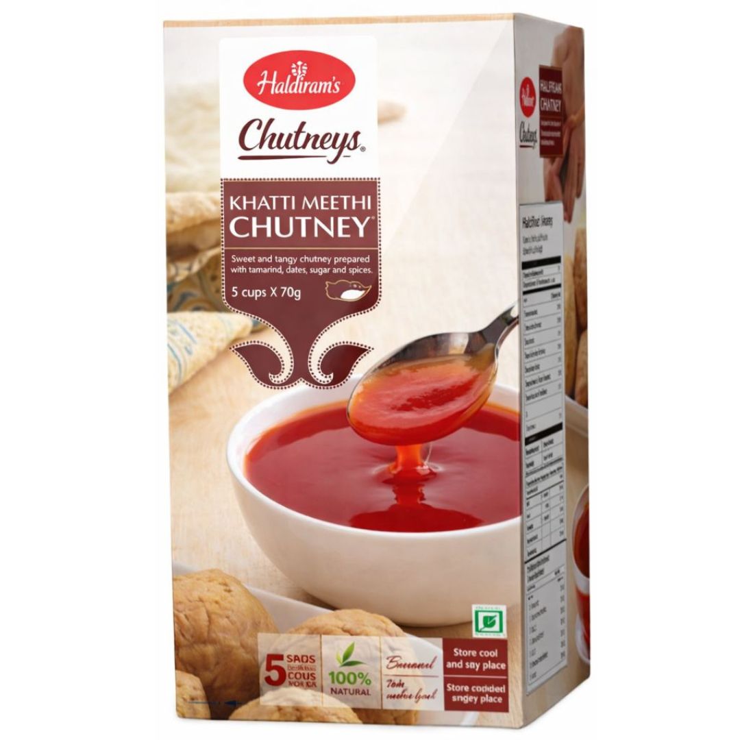 Chutney de Khatti Meethi (Congelado) | Khatti Meethi Chutney (Frozen) (5cups x 70g) 350g Haldiram (Frozen)