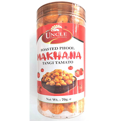 Aperitivos Nueces asadas | Roasted Foxnuts | Roasted Phool Makhana Tangy Tomato 70g Uncle