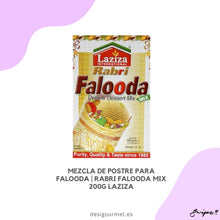 Load image into Gallery viewer, Mezcla Laziza Rabri Falooda Drink &amp; Dessert Mix, paquete de 200g disponible en Desi Gourmet Madrid.