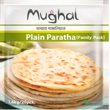 Cargar imagen en el visor de la galería, Pan plano Indio Paratha | Plain Paratha (Frozen) Family Pack 1.6kg/20pcs. Mughal