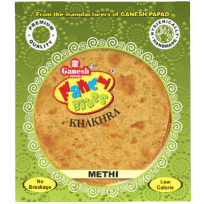 Aperitivos Khakhra de Fenogreco | Khakhra Methi (Fenugreek) 200g Ganesh