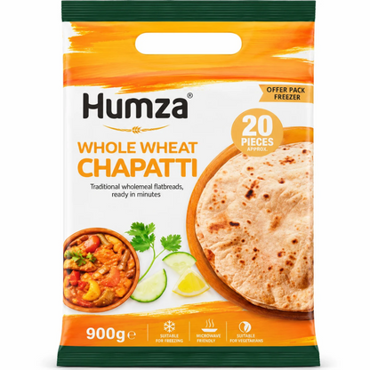 Pan Indio Chapati Tradicional (Congelado) |  Whole Wheat Chapati 900g/20pcs. Humza (Frozen)