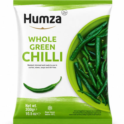 Guindilla Verde (Congelado) | Green Chilli Frozen 300g Humza (Frozen)