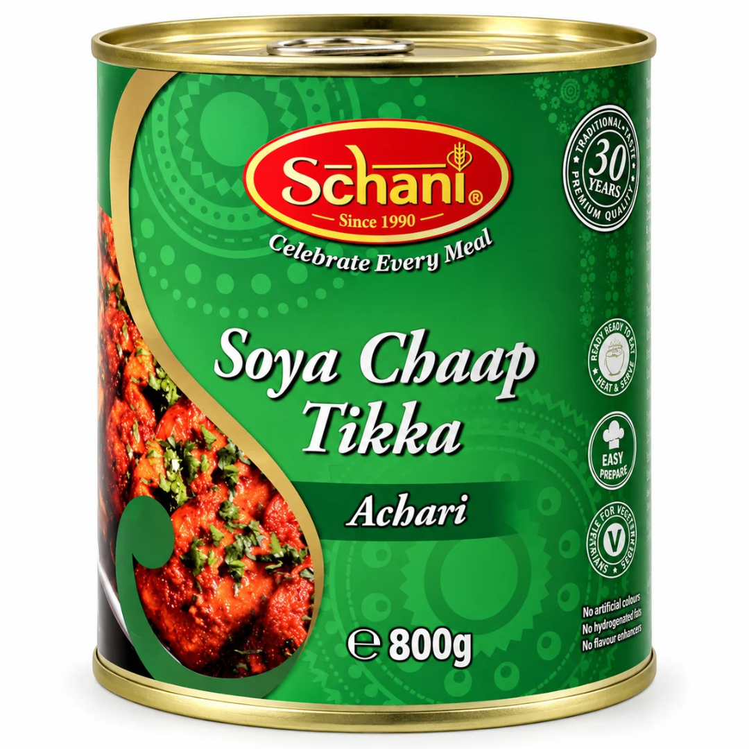 Taquitos de proteina vegetal  | Soya Chaap Vegetarian Protein Achari Schani 850 gm