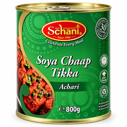 Taquitos de proteina vegetal  | Soya Chaap Vegetarian Protein Achari Schani 850 gm