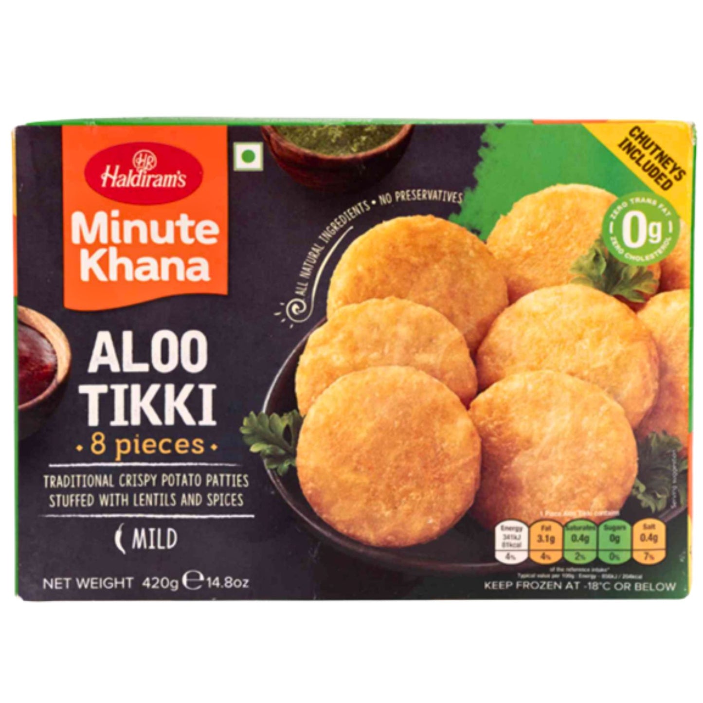 Empanadas de patata | Aloo Tikki 420g/8pcs. Haldiram