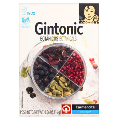 Mezcla de Gin-tonic 4 Botánicos | Botanicals for Gin-tonic container  16g Carmencita