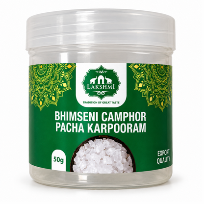 Camphor Bhimseni Pacha karpooram (Kapoor) for Pooja 50g Lakshmi