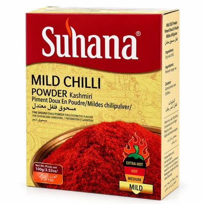 Chile de Cachemira en polvo | Kashmiri Chilli Powder 100g Suhana