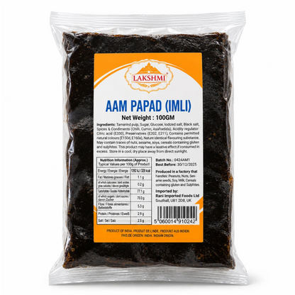 Barra de Tamarindo | Imli Aam Papad (Tamarind Bar) Sweet & Tangy 100g Lakshmi