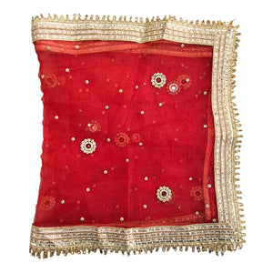 Paño rojo para Pooja | Red Mata ki chunri for Pooja (Large)