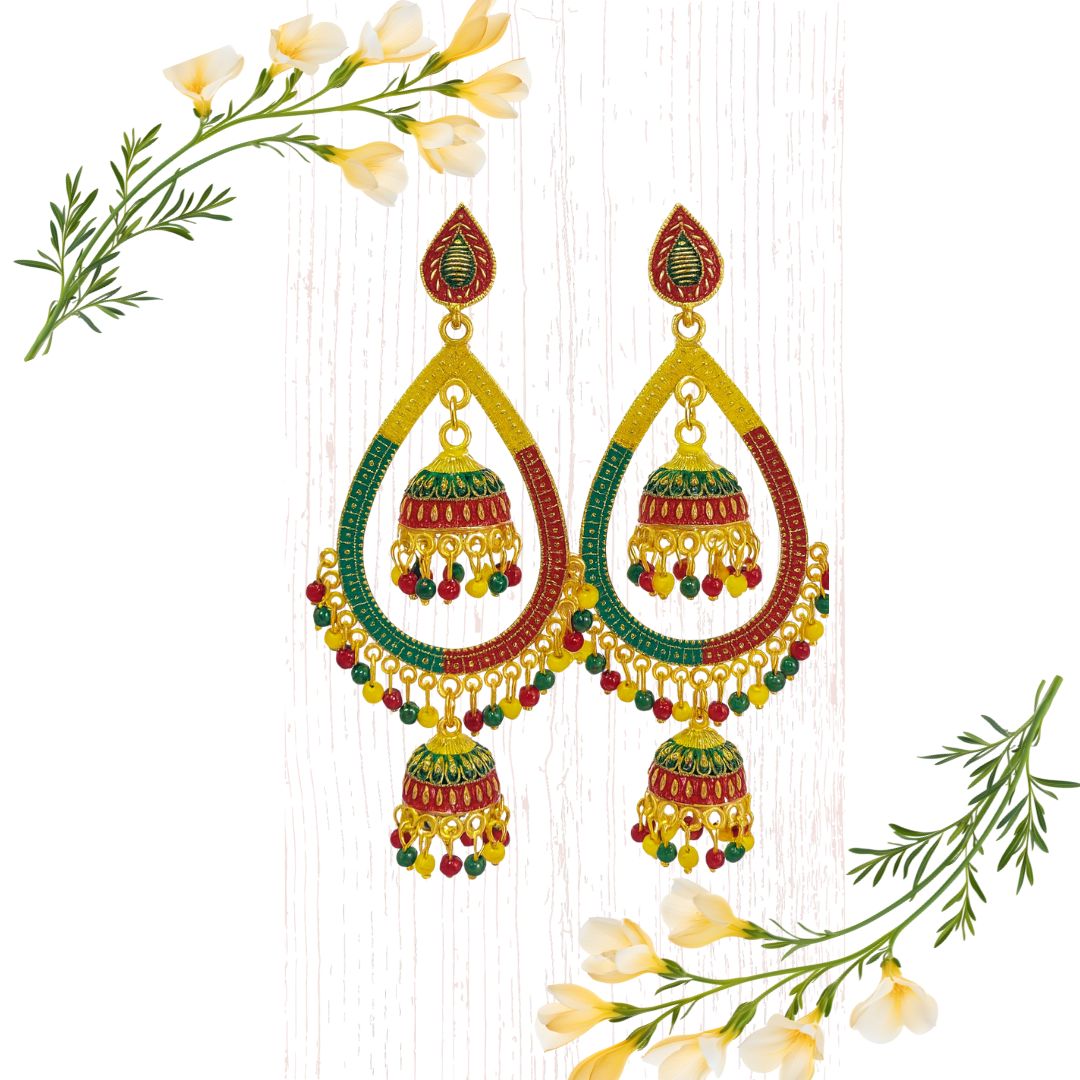 Joyas artificiales de diseñador | Artificial Indian Jewellery Ethinic Earring
