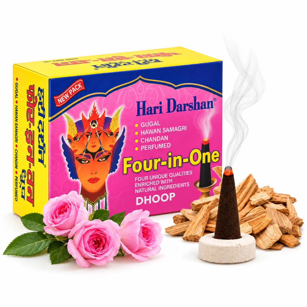 Incienso Dhoop | Dhoop 4 in 1 Pure Natural (16sticks) Hari Darshan