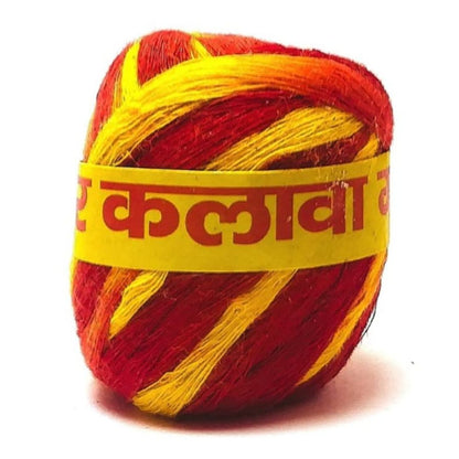 Red-Yellow Cotton Doll Thread | Moli (Kalawa) Red-Yellow Thread for Pooja