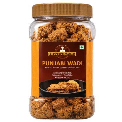 Bolas de harina trigo y de Frijol negro especiadas | Spiced Flour Balls | Punjabi Wadi 400g Khanan Khazana