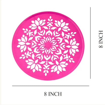 Kit de Fabricación de Rangoli | Rangoli Making (Stencil) Plastic Kit (1 Piece, Ready to Draw) 8inches