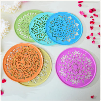 Kit de Fabricación de Rangoli | Rangoli Making (Stencil) Plastic Kit (1 Piece, Ready to Draw) 8inches