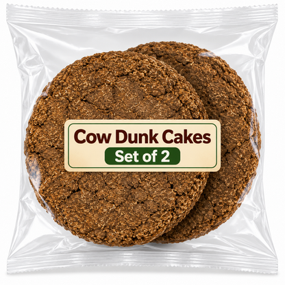 Torta de Estiércol de Vaca Orgánico para Pooja y Agnihotra | Organic Cow Dung Cake for Pooja/Agnihotra  Set of 2