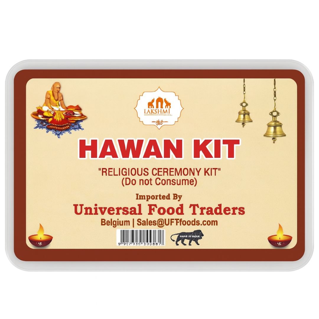 Kit para ceremonia religiosa Hawan | Hawan Kit (Religious Ceremony Kit) for Pooja 700g Lakshmi