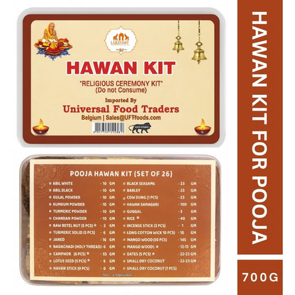 Kit para ceremonia religiosa Hawan | Hawan Kit (Religious Ceremony Kit) for Pooja 700g Lakshmi