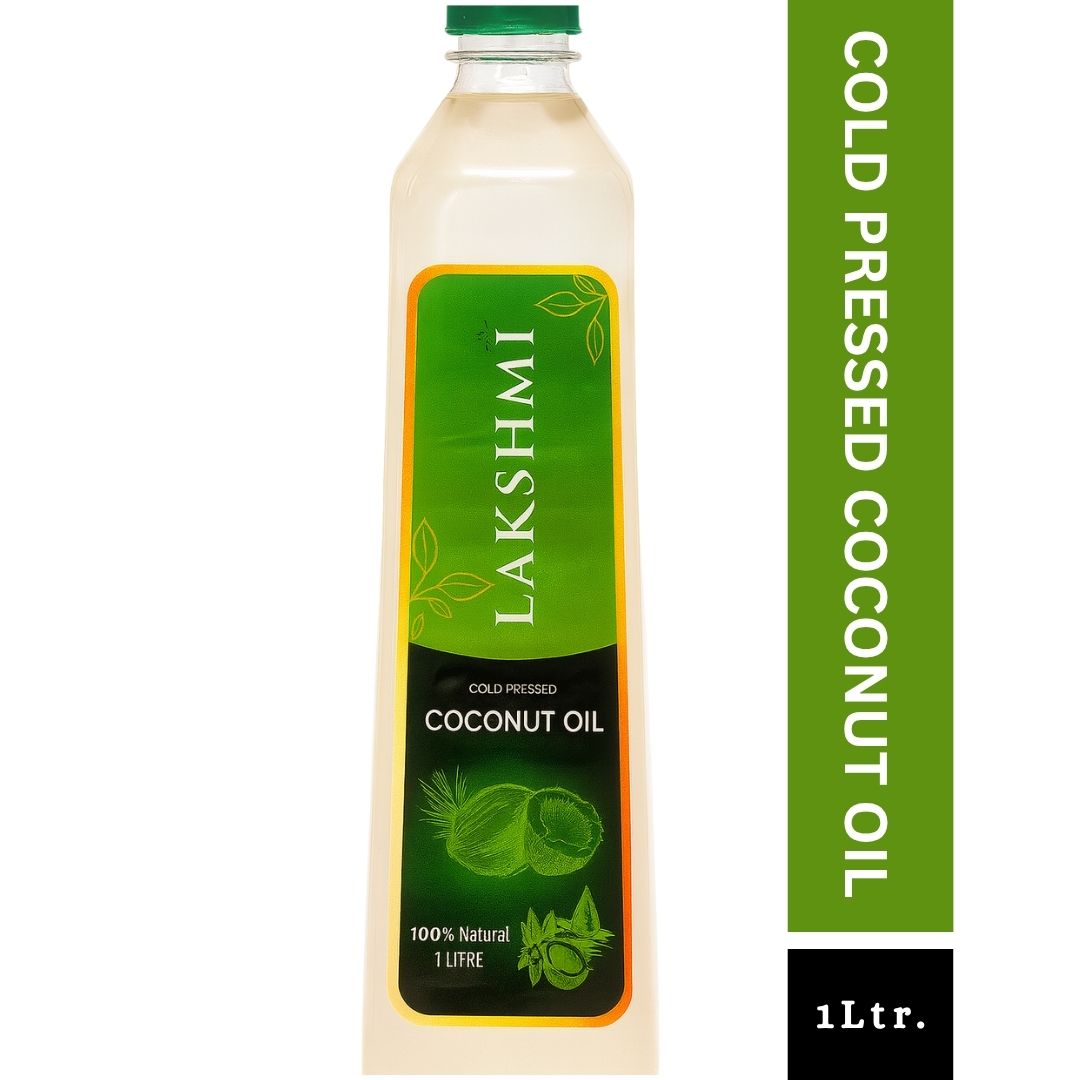 Aceite de coco prensado en frío | Coconut Cold Pressed Oil 1 Ltr. Lakshmi