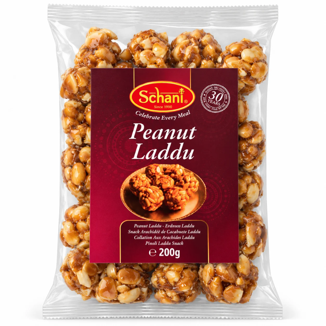 Dulce Bolitas de Cacahuete y Panela | Peanut Jaggery Balls | Peanut Laddu Chikki 200g Schani