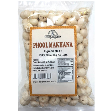 Semillas de Loto infladas | Popped Lotus Seeds | Phool Makhana 50g Khana Khazana