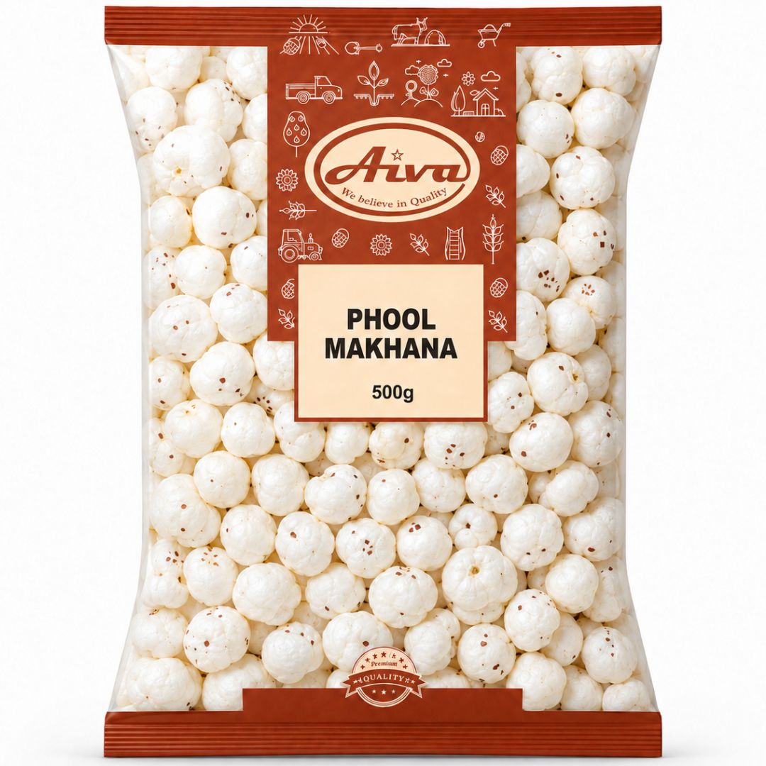 Semillas de Loto infladas | Popped Lotus Seeds | Phool Makhana 500g Aiva