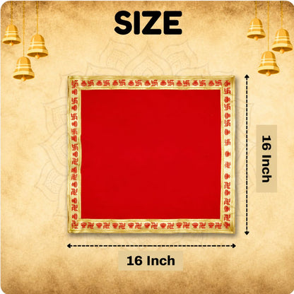 Pooja Aasan (alfombra) en terciopelo | Pooja Velvet Aasan (Pooja Mat) 16*16 inch in size