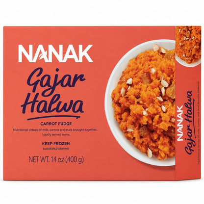 Dulce indio de zanahoria (Congelado) | Carrot Fudge| Gajar Halwa (Frozen) 400g Nanak (Frozen)