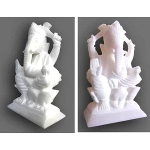 Estatuas del Señor Ganesha (ídolo) en mármol blanco  | Lord Ganesha Statues in White Marble (Idol)