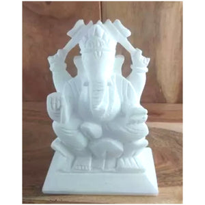 Estatuas del Señor Ganesha (ídolo) en mármol blanco  | Lord Ganesha Statues in White Marble (Idol)