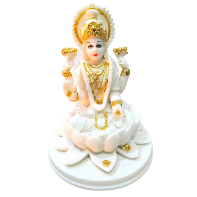 Estatuas del Señora Laxmi (ídolo) en mármol blanco | Lord Laxmi Statue in White Marble (Idol)