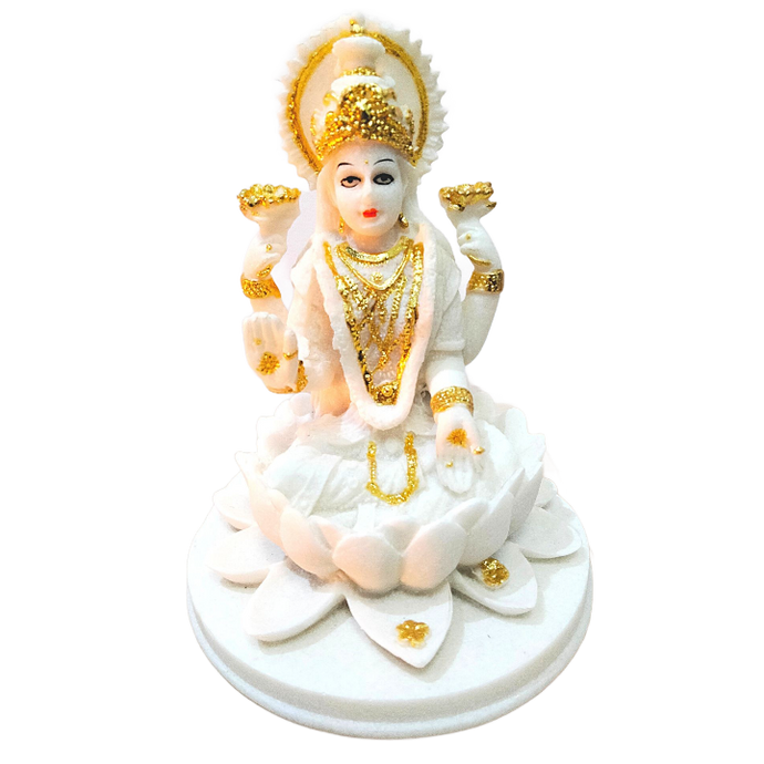 Estatuas del Señora Laxmi (ídolo) en mármol blanco | Lord Laxmi Statue in White Marble (Idol)