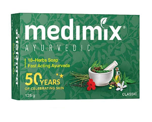 Jabón ayurvédico con 18 hierbas | Ayurvedic Herbal Soap with 18 herbs 125g Medimix