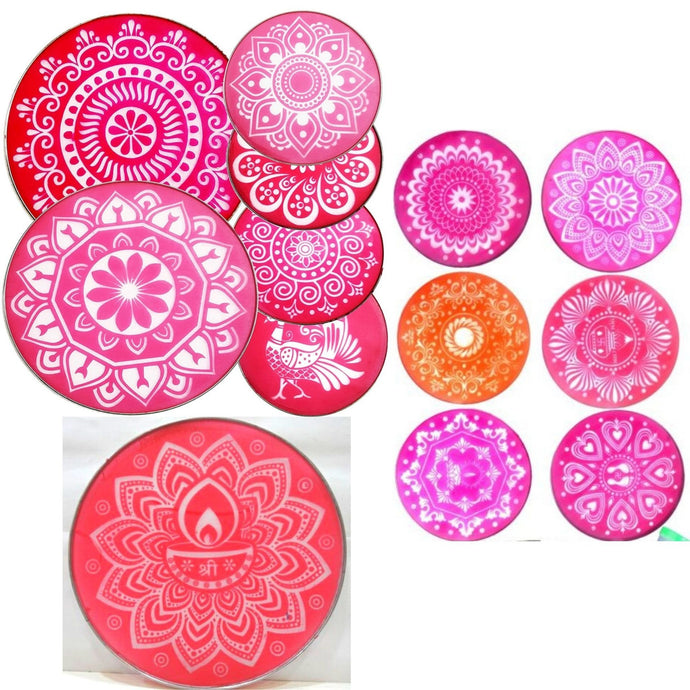 Kit de Fabricación de Rangoli | Rangoli Making (Stencil) L Kit (1 Piece, Ready to Draw) 12inches