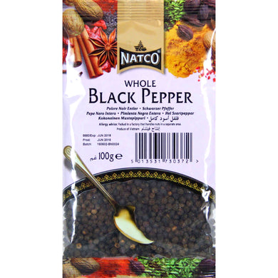 Pimienta Negra entera | Black Pepper Whole 100g Natco
