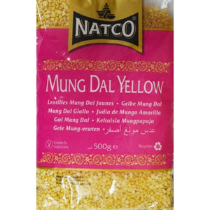 Judias Mungo partidas y peladas  (Vigna radiata) | Mung dal Yellow 2kg Natco