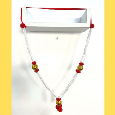 Medium Artificial Pearl Garland for Idol Mala for God | Medium Artificial Pearl Garland (Mala)