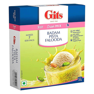 Mezcla de postre para Falooda | Falooda Mix in Badam Pista flavour 200g Gits