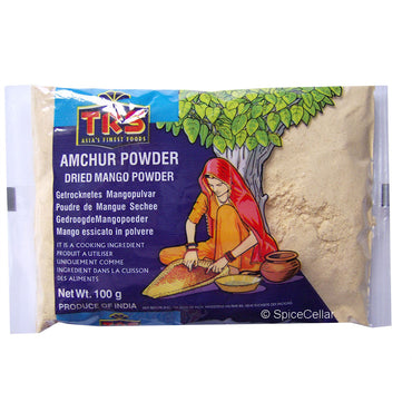 Mango Powder Amchoor 100G TRS: Add tangy flavor to your dishes with TRS Amchoor Powder. Perfect for curries, chutneys, and marinades, this dried mango powder enhances any culinary creation.