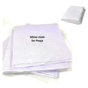 Paño (blanca) de Holy Mart | The Holy Mart (White) Cloth for Puja 2.5 meter