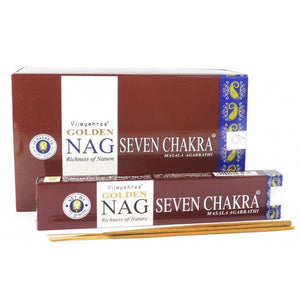 Incienso | Incense Stick Seven Chakra Golden Nag (Masala Agarbatti ) 15g Vijayshree