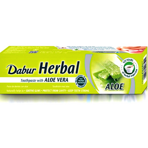 Pasta de Dientes Herbal de Aloe Vera | Toothpaste Aloe Vera Herbal 100ml Dabur