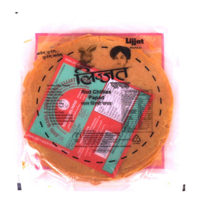 Papadum de Chili Rojo | Papad Red Chilli 200g Lijjat