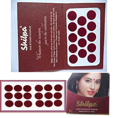 Bindi Rojo Intenso | Shilpa bindi deep red - Size 2.5 Dermatologically Tested