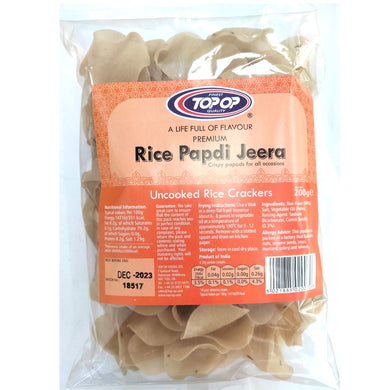 Papadum de arroz con comino | Cumin Rice Crakers | Rice Papdi Jeera 200g Top Op