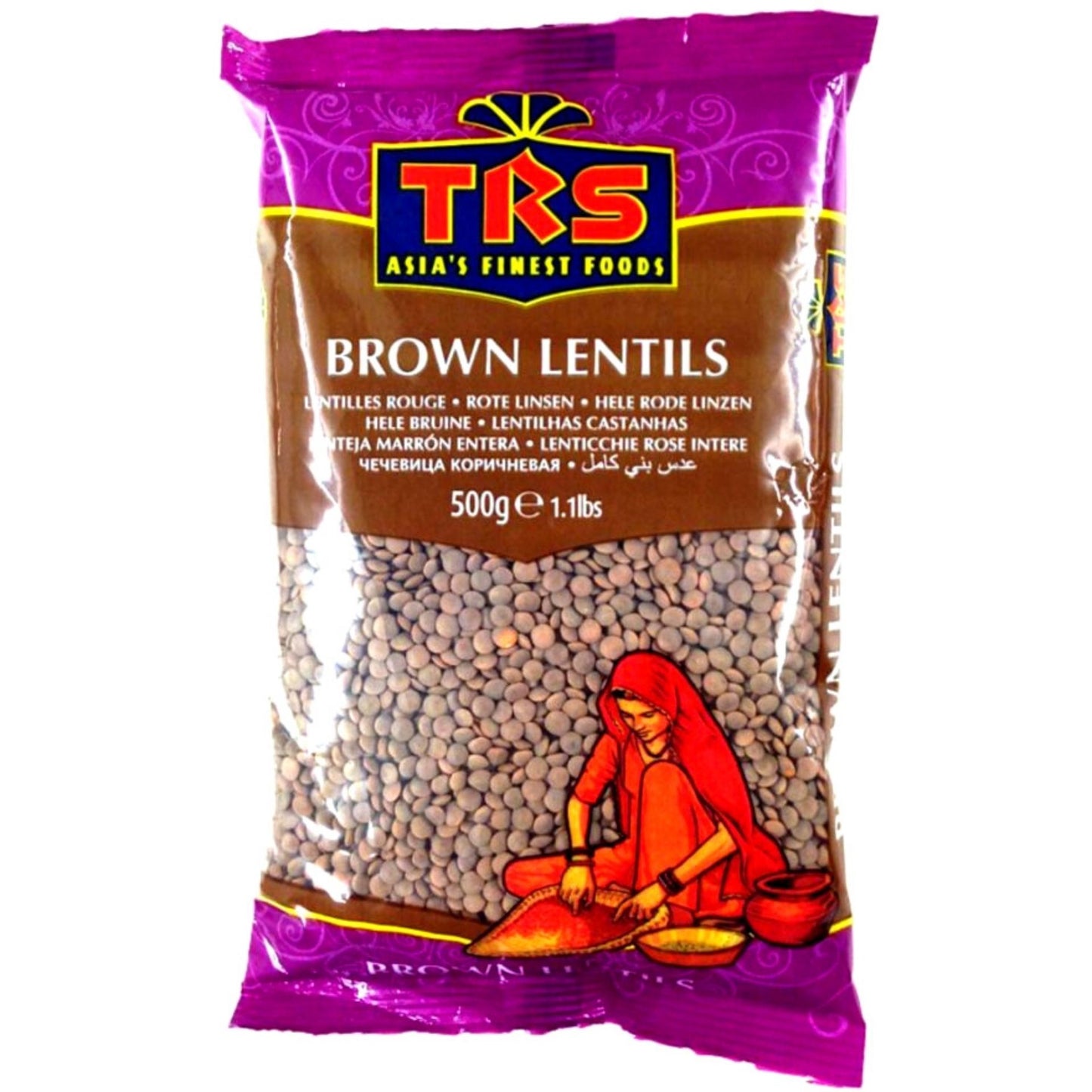 Lentejas Marrones | Brown Lentils | Masoor whole 500g TRS